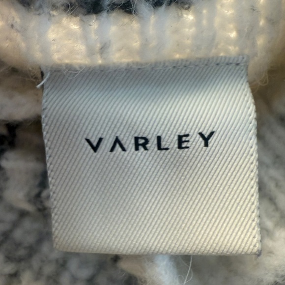 Varley Belgrave Knit Wool Balloon Sleeve Dalmatian Marled Sweater Small - Picture 6 of 10